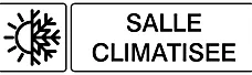 Logo indiquant que la salle de cinéma est climatisée