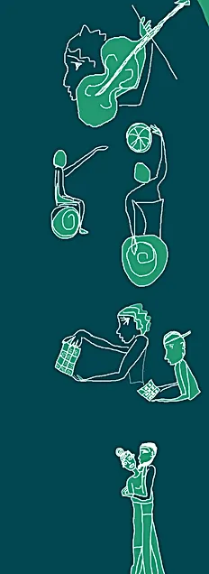 Illustration représentant les divers thèmes des associations Saverdunoises